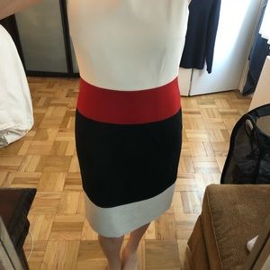 Hugo Boss block pattern work dress